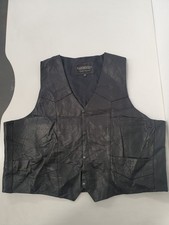 Vintage leather waistcoat 60"