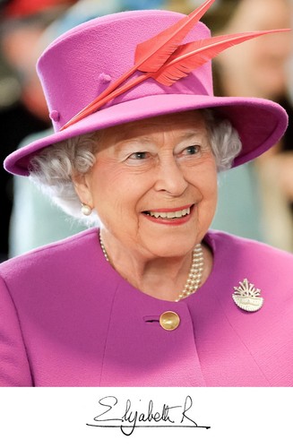 Queen elizabeth autograph - queen,