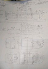 2 X 18th Century Plans, WILLIAM GUN BOAT, for SIR SIDNEY SMITH. Single Gun.
