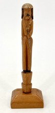 Vintage UNUSUAL SMALL HAND CARVED SCULPTURE OF A MAN