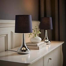 Pair of Chrome Teardrop Touch