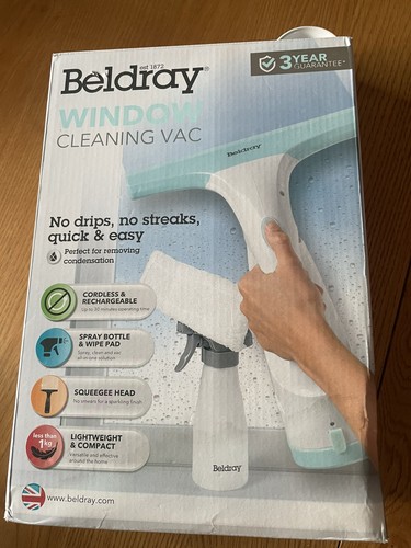 New beldray cordless window - new,