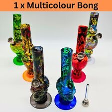 1 Pcs Acrylic Mini Water Bong 6 Inch Smoking Pipe Hookah Assorted Multi Color UK