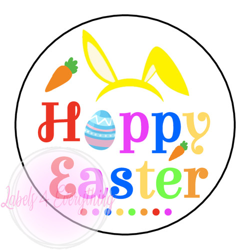 Happy easter stickers bunny - happy,