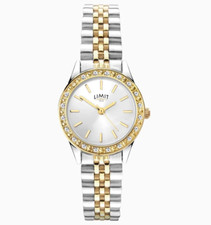 Ladies Two Tone Watch with Added Bling Silver & Gold Tone By Limit Model  6292