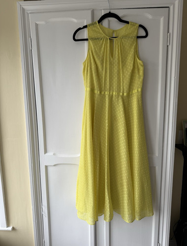 Hobbs yellow polka dot - polka, a-line