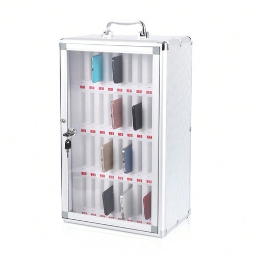 Silver lockable phone storage - lockable,