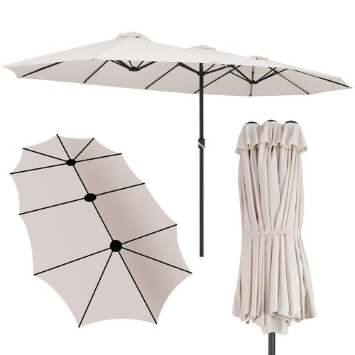 Large double garden parasol - large,