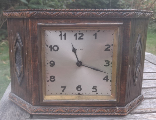 Vintage wooden mantle - mantle, 8