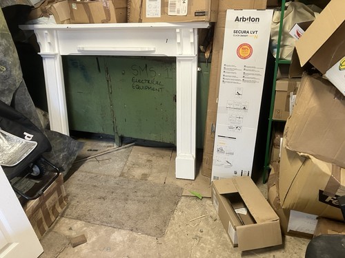 White fire place pine wood - white,