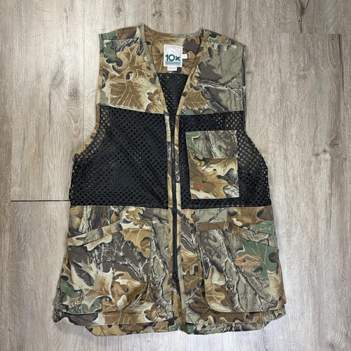 Vtg 10x camo hunting vest - 10x,