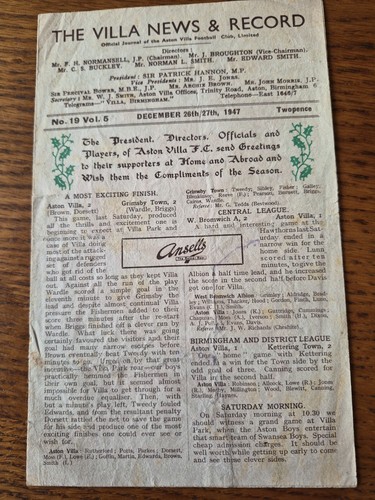 1947 aston villa v - 1947/8,