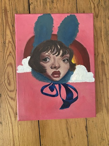 Rabbit girl 9x12 inch - 9x12,