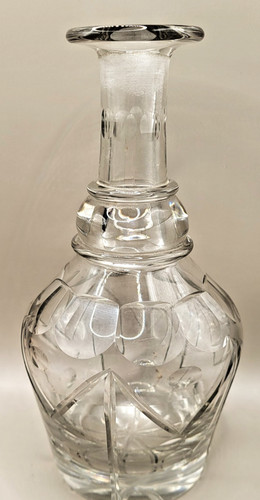 Antique crystal decanter - crystal,