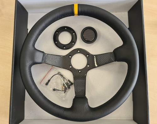 Carbon fiber steering wheel - carbon,