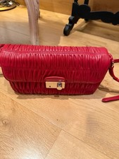 Prada Red Gaufre Leather