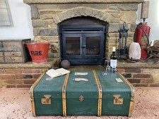 Old antique steamer - steamer, trunk