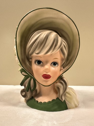 Vintage lady head vase - vintage,