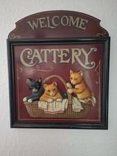 Wooden Cattery Wall Hanging