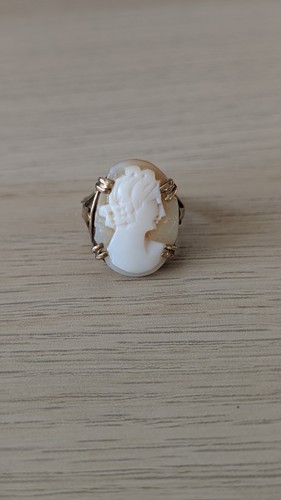 9ct gold vintage cameo - cameo, ring