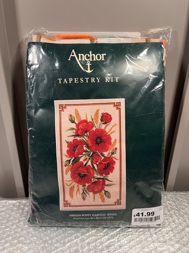 Anchor tapestry kit - anchor, poppy