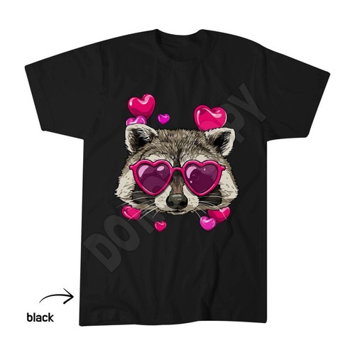 Valentine raccoon hoodie trash - hoodie,