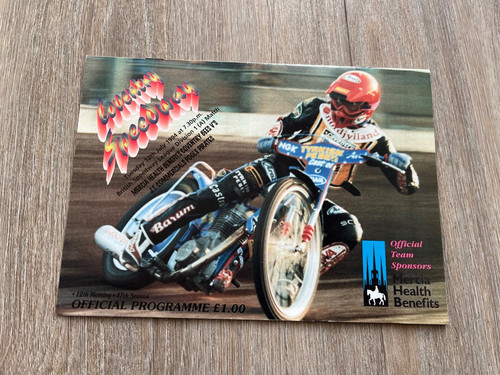 Coventry speedway programme - speedway,
