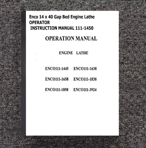 Operator instruction manual - operator,