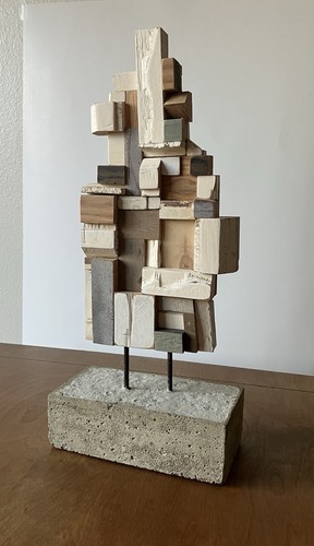 Abstract wood sculpture