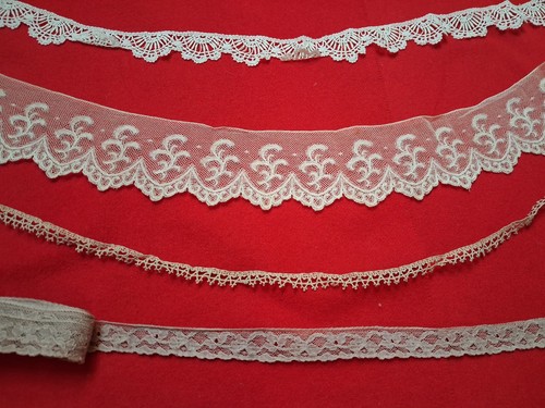 Four antique lace pieces - four,