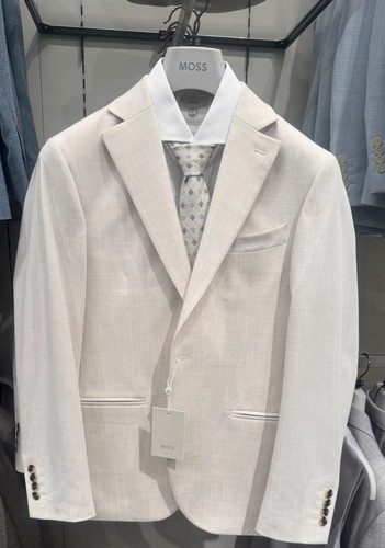Moss bros linen suit 44r - linen,