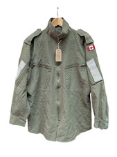Vintage Retro Canadian Army OD Green Helicopter Crewman Combat Shirt 46" #425