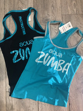 2 x zumba black blue vest tank