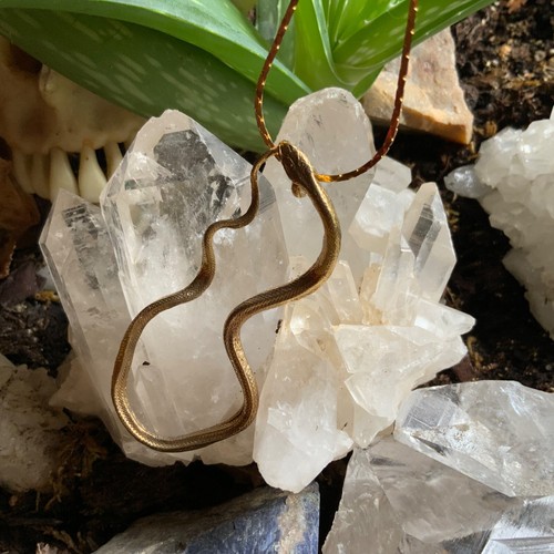 Garter snake cast bronze - snake,