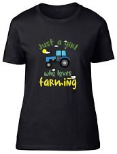 Girl Who Loves Farming Womens