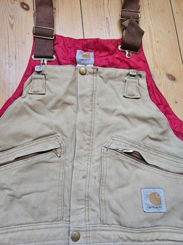 Carhartt duck bib - carhartt, tan