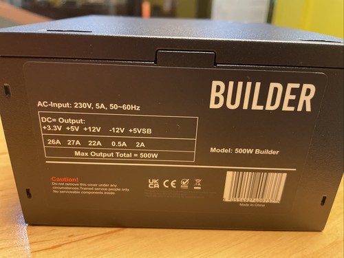 New system builder 500w psu - new,