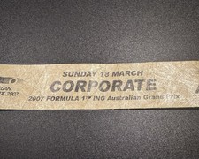 Sir Lewis Hamilton F1 Debut Wristband Ticket Pass - 2007 Australian Grand Prix