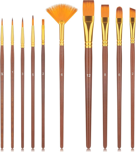 Paint brushes set pcs - set,, 10