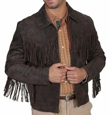 Men Suede Leather Western