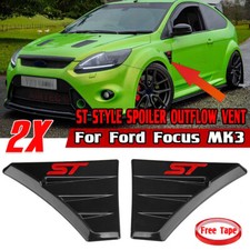RED LOGO - FOR FORD FOCUS MK2 MK3 WING VENTS BADGES COVER ABS ST Style UK