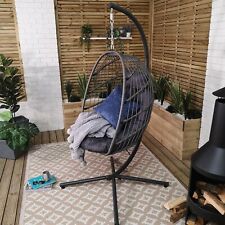 Grey Hanging Egg Chair With