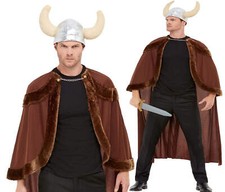 Viking Mens Fancy Dress Saxon Warrior Adults Historical Vikings Costume Outfit