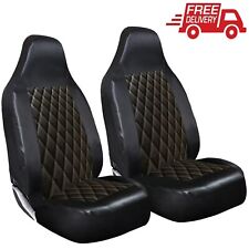 For TOYOTA CELICA - Premium PVC Black Quilted Car Front Seat Covers