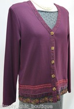 Coldwater Creek top Wine knit