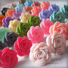 Large Flower Rose Earrings