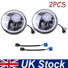 2X 7" LED Headlight Halo Angel