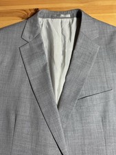 Men's Light Grey M&S Suit Size 44L Trousers 38/33