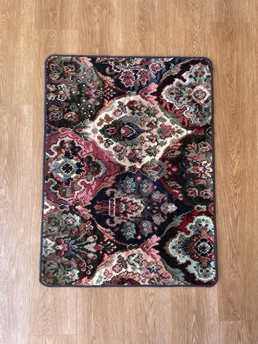 Vintage wool axminster mat - vintage,