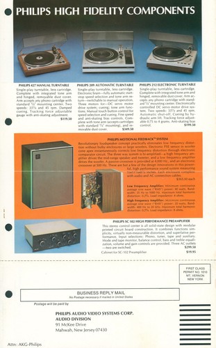 C1975 philips audio components - philips,